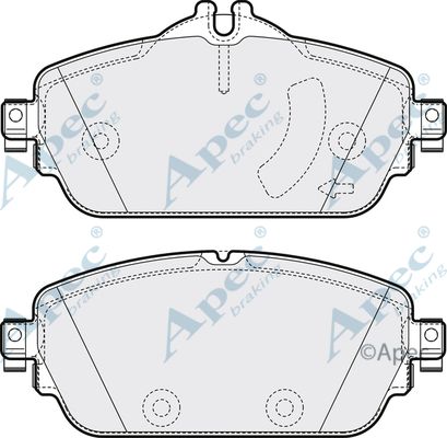 APEC BRAKING Комплект тормозных колодок, дисковый тормоз PAD2025